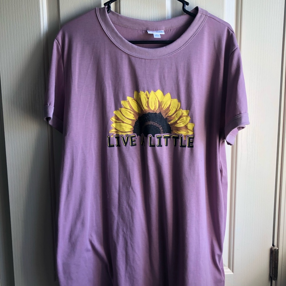 Live a little sunflower shirt